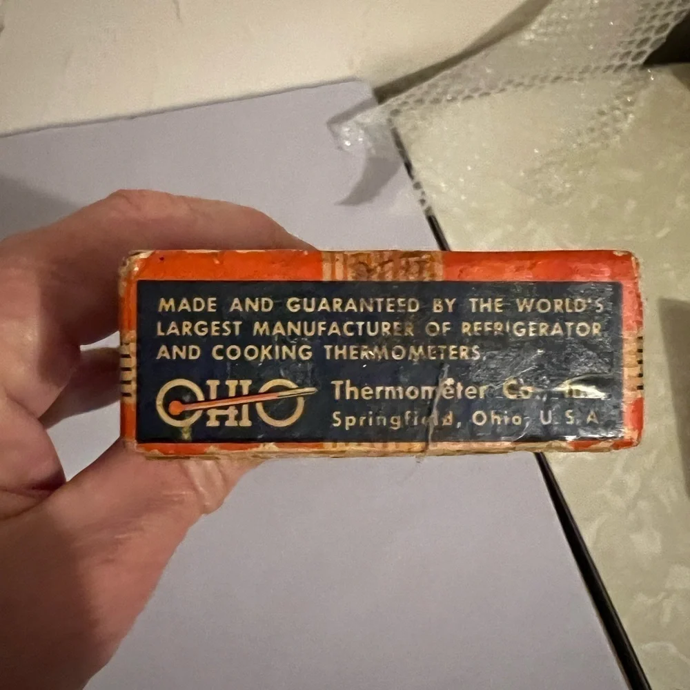 Vintage Roast Meat Thermometer - Ohio Thermometer Co. With Original Box.